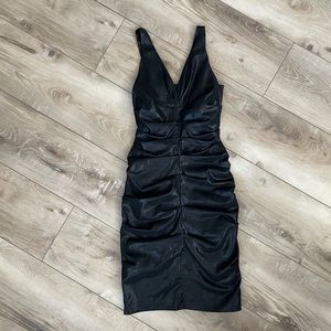Nicole Miller Collection Ruched Black Dress